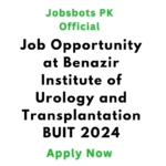 Job Opportunity At Benazir Institute Of Urology And Transplantation Buit 2024