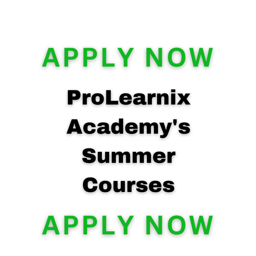 Prolearnix Academy'S Summer Courses