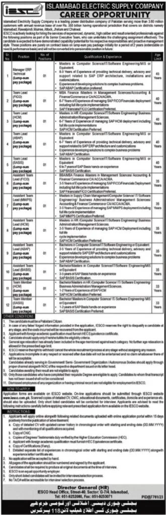 Iesco Career Opportunities, Islamabad Electric Supply Company Jobs, Power Distribution Jobs In Pakistan, Sap Erp Jobs At Iesco, Senior Executive Positions In Power Sector, Sap Fico Jobs, Sap Hcm Jobs, Sap Abap Jobs, Sap Basis Jobs, Job Application Process Iesco, Government Jobs In Islamabad, Power Sector Employment, Iesco Recruitment 2024, Iesco Job Listings, Pakistan Power Distribution Careers, Iesco Job Openings, Senior Management Roles At Iesco, It And Power Distribution Jobs, Sap Deployment Careers, Energy Sector Jobs In Pakistan, Iesco Equal Opportunity Employer, Power Supply Job Opportunities, Iesco Application Procedure, Job Vacancies At Iesco, Competitive Salaries In Power Sector, Career Growth In Power Distribution, Public Sector Jobs In Energy, It Professional Jobs In Power Sector, Islamabad Government Job Openings, Iesco Hiring Process, Employment In Pakistan’s Power Sector, Iesco Employment Benefits.  Government Jobs, Power Sector Jobs, Iesco Jobs, It Jobs, Islamabad Jobs, Sap Erp Jobs, Sap Fico Jobs, Sap Hcm Jobs, Sap Abap Jobs, Sap Basis Jobs, Power Distribution Jobs, Senior Executive Jobs, Sap Deployment, Government Sector Jobs, Public Sector Careers, Power Supply Jobs, Career Opportunities In Energy, Iesco Recruitment, Equal Opportunity Employer, Job Application Process, Pakistan Jobs, It Professionals In Power Sector, Power Sector Development, Iesco Careers, Professional Development, Power Industry Jobs, Job Openings In Islamabad, Public Sector Employment, Energy Sector Careers, Sustainable Development In Power, Iesco Job Listings 2024, Join Iesco, Sap Certification Jobs, Dynamic Work Environment, High-Caliber Professionals, Result-Oriented Careers, Power Sector Innovation, Government Employment In Energy.