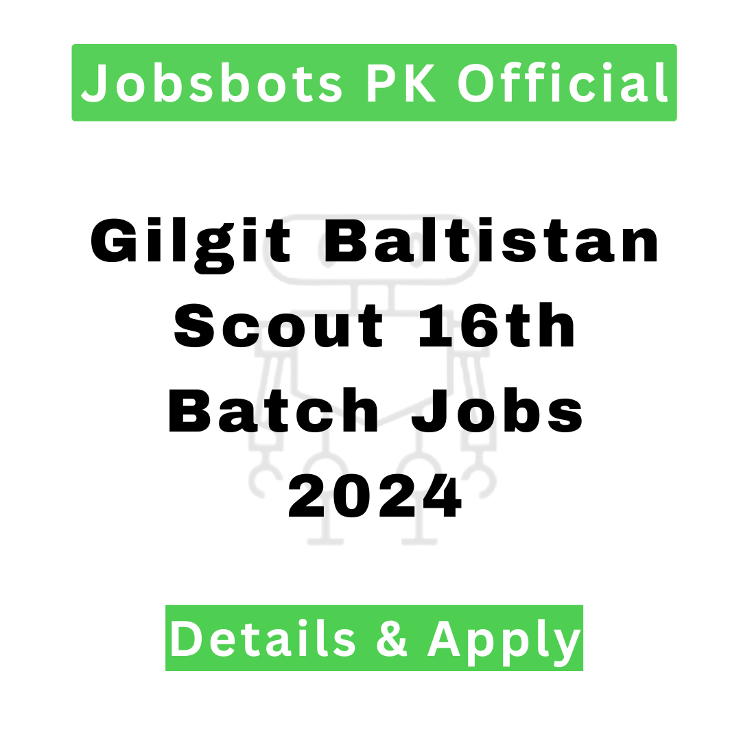 Gilgit Baltistan Scout 16Th Batch Jobs 2024