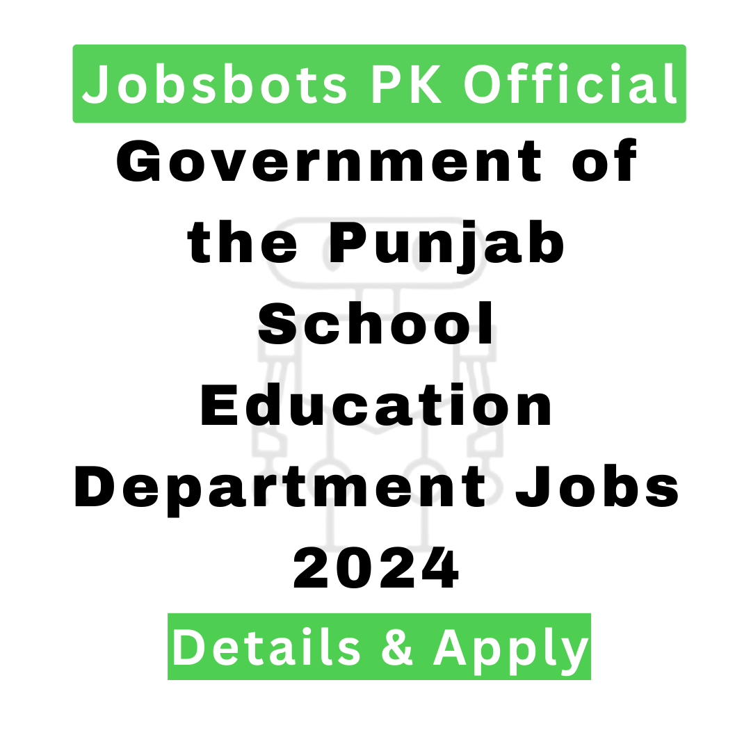 Government Of The Punjab School Education Department Jobs 2024