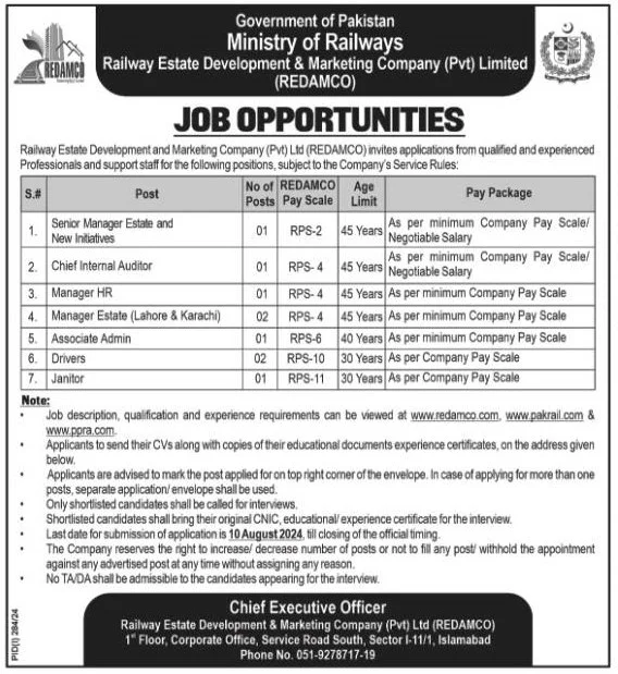 Pak Railway Jobs 2024 Pakrail.gov.pk Apply Online