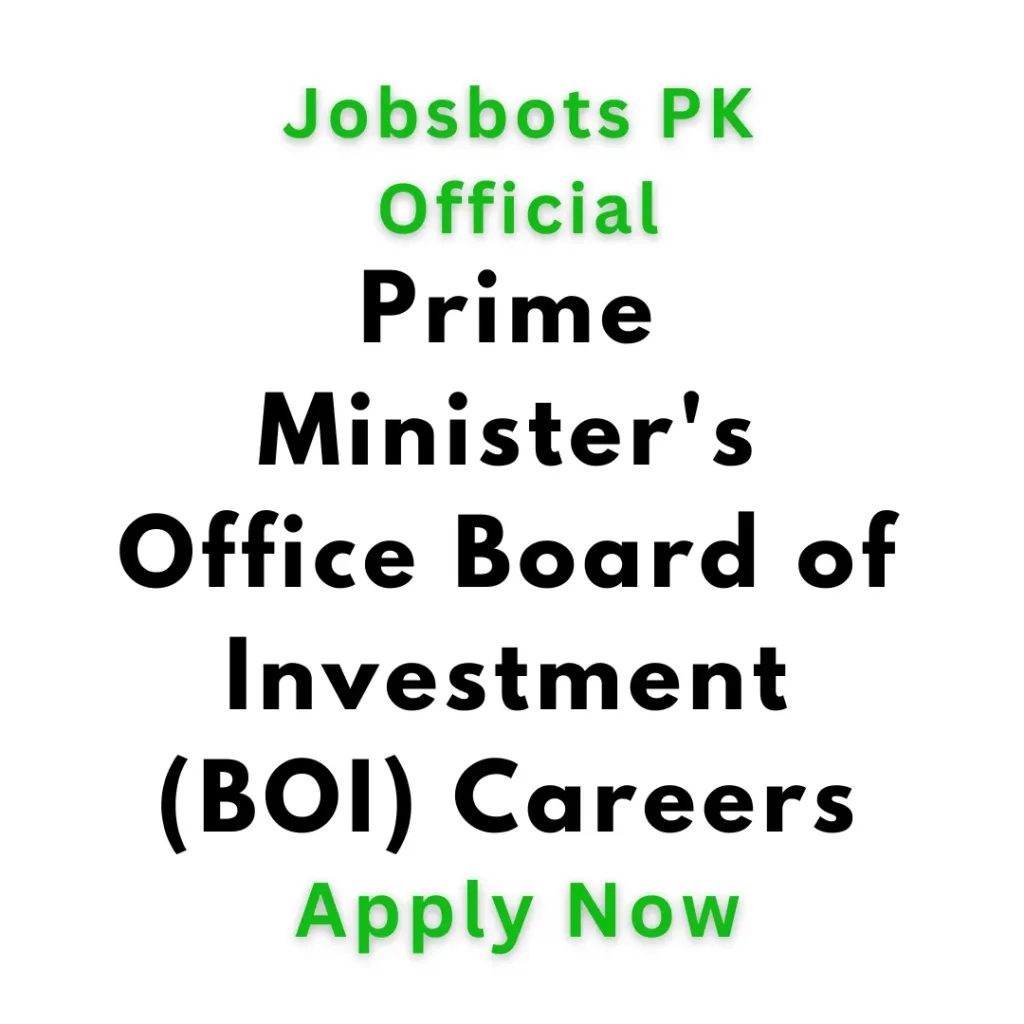 Prime Minister'S Office Board Of Investment (Boi) Careers